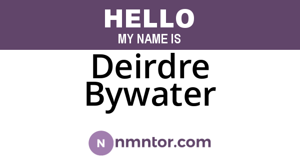 Deirdre Bywater