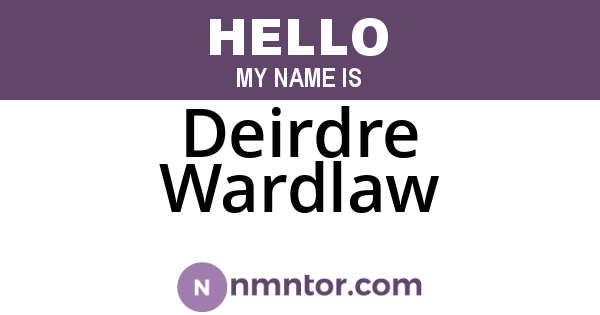 Deirdre Wardlaw