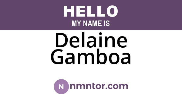Delaine Gamboa