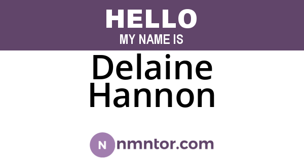 Delaine Hannon