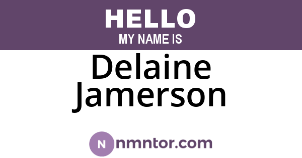 Delaine Jamerson