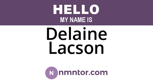 Delaine Lacson