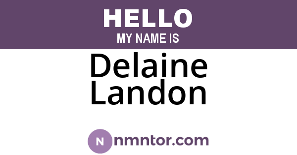 Delaine Landon