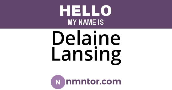 Delaine Lansing