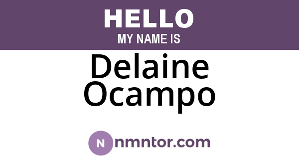 Delaine Ocampo