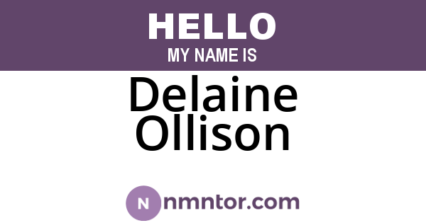Delaine Ollison
