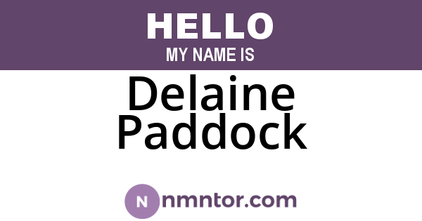 Delaine Paddock