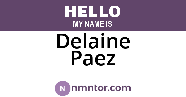 Delaine Paez