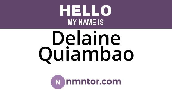 Delaine Quiambao
