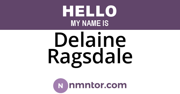 Delaine Ragsdale