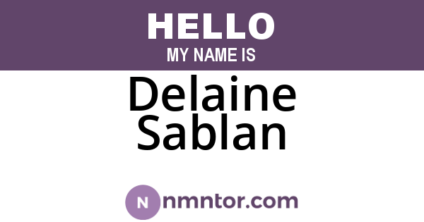 Delaine Sablan