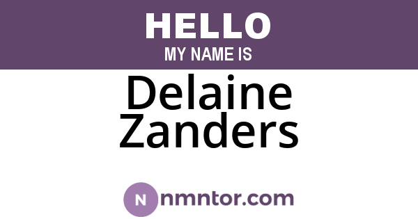 Delaine Zanders