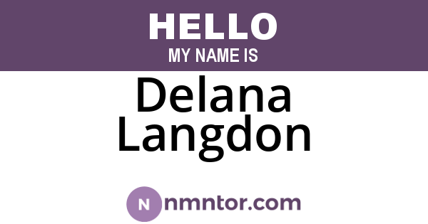 Delana Langdon