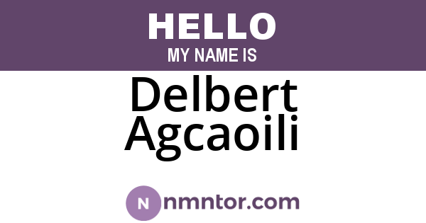 Delbert Agcaoili