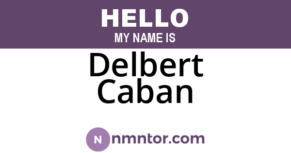 Delbert Caban