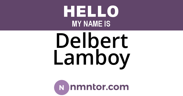 Delbert Lamboy