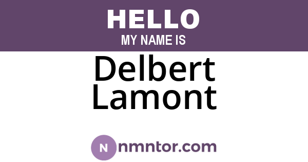 Delbert Lamont