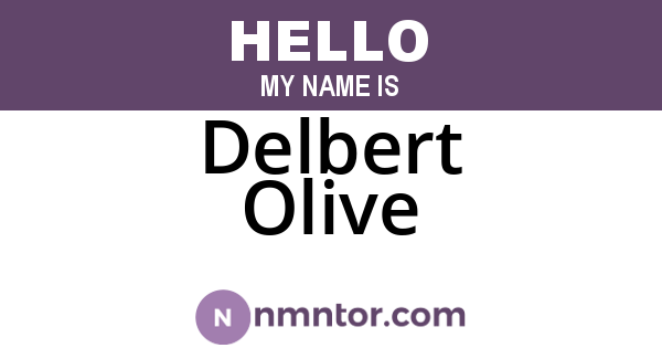 Delbert Olive