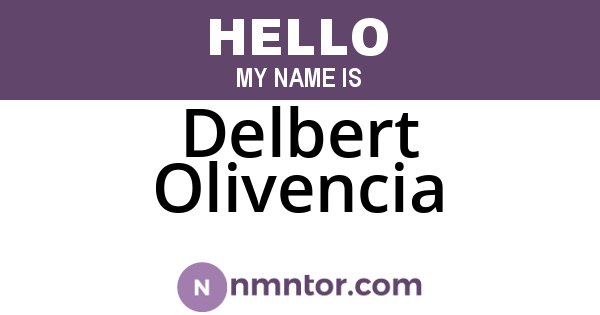 Delbert Olivencia