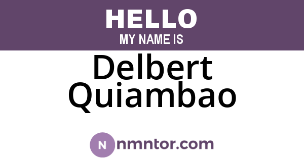 Delbert Quiambao
