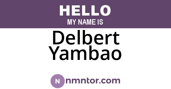 Delbert Yambao
