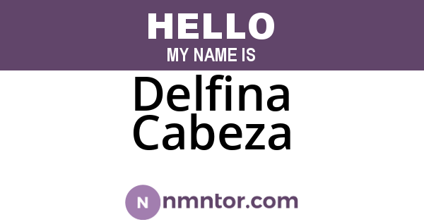 Delfina Cabeza