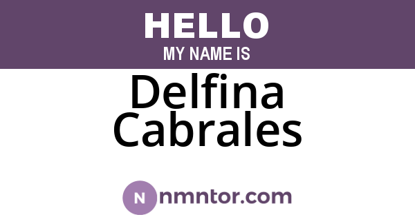Delfina Cabrales