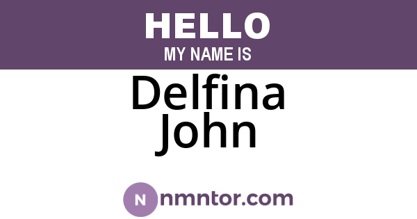 Delfina John