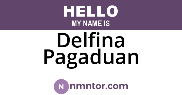 Delfina Pagaduan