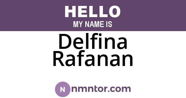 Delfina Rafanan