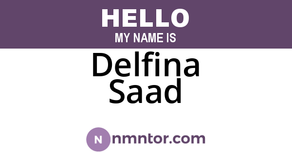 Delfina Saad