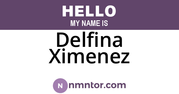 Delfina Ximenez