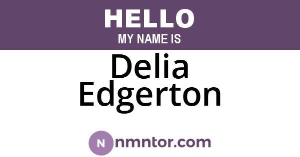 Delia Edgerton