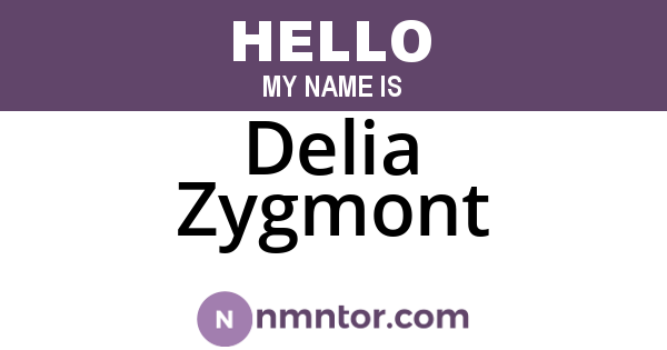 Delia Zygmont