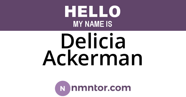 Delicia Ackerman