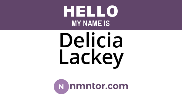 Delicia Lackey