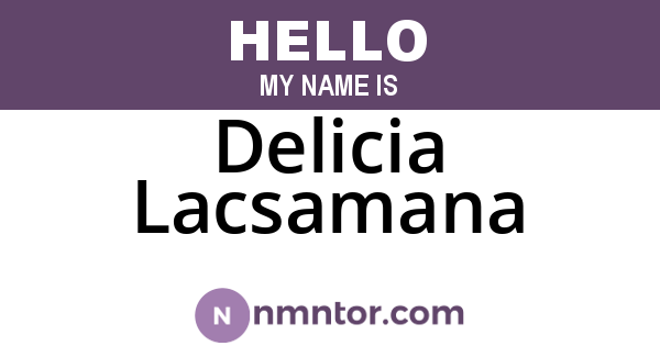 Delicia Lacsamana