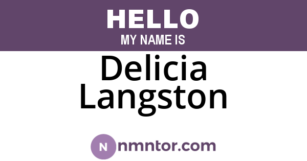 Delicia Langston