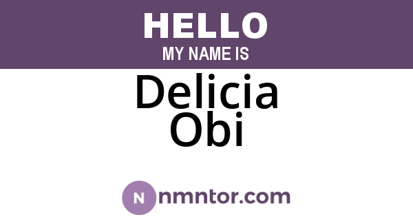 Delicia Obi