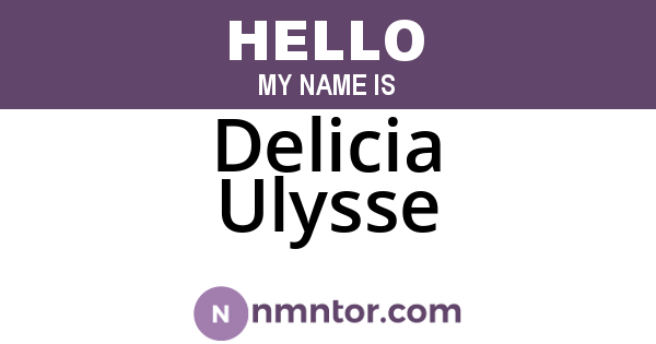Delicia Ulysse