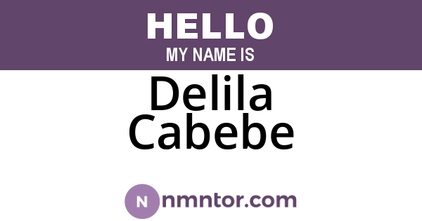 Delila Cabebe