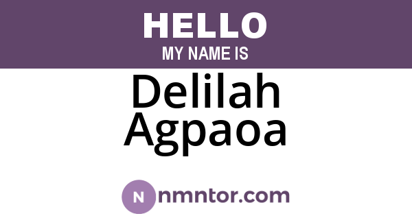Delilah Agpaoa