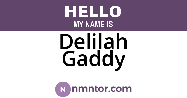 Delilah Gaddy