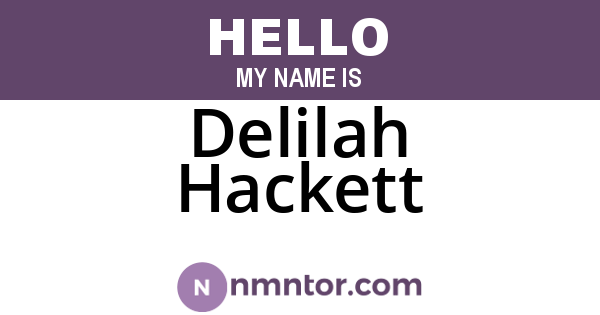 Delilah Hackett
