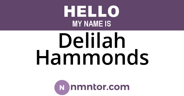 Delilah Hammonds