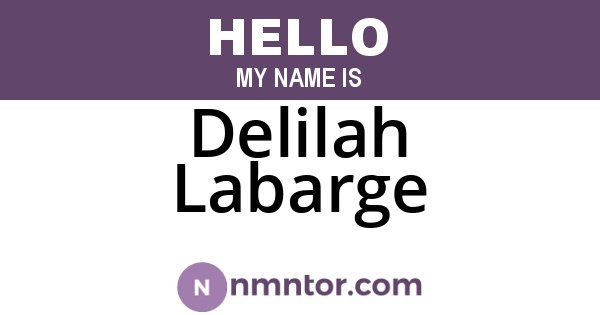 Delilah Labarge