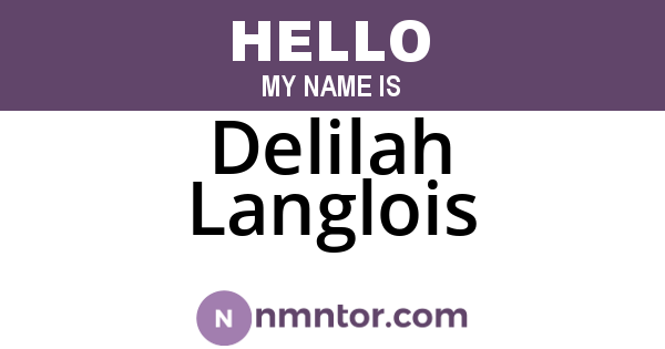 Delilah Langlois