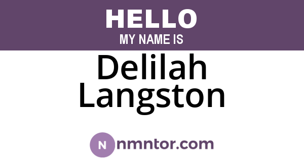 Delilah Langston