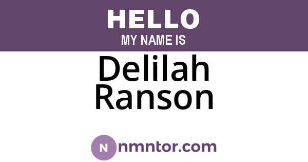 Delilah Ranson