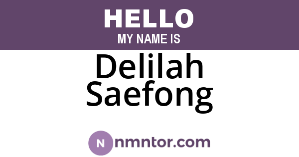 Delilah Saefong